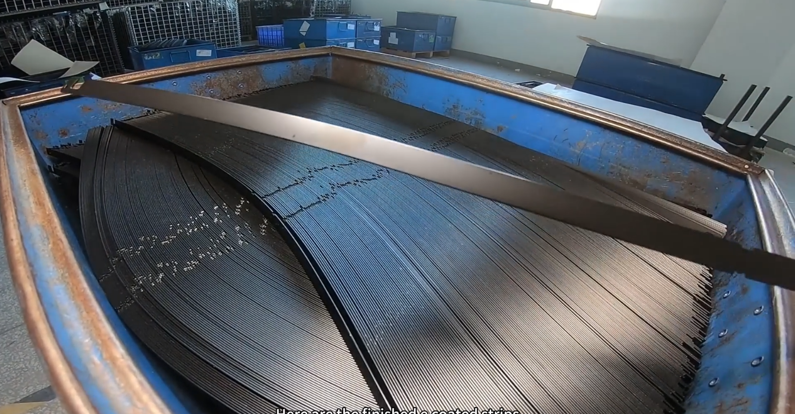 E-coated strips, finished batch